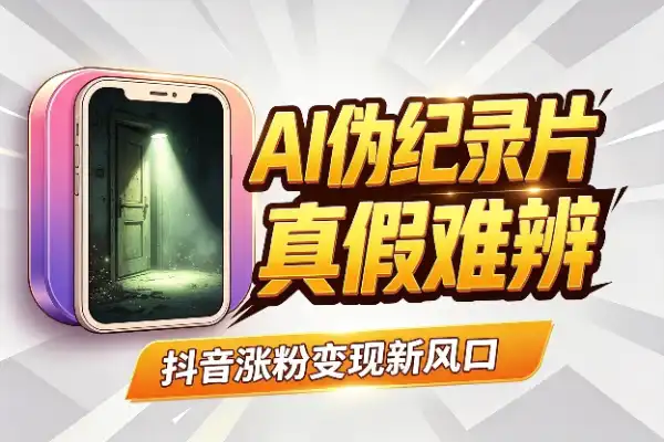 抖音新风口:用AI玩伪纪录片,涨粉变现其实很简单