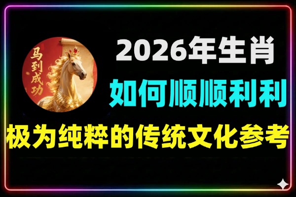 2026年生肖全解析如何一整年都顺顺利利!