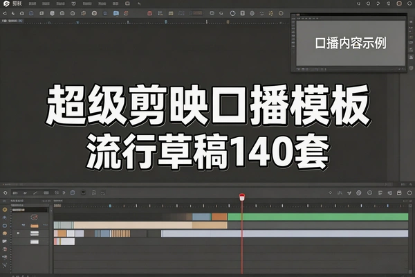超级剪映口播模板来了含汽车财经Vlog成长类等工程模板流行剪映草稿合集140套