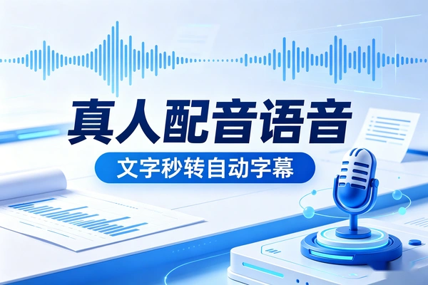 真人配音文字秒转语音自动字幕一步到位