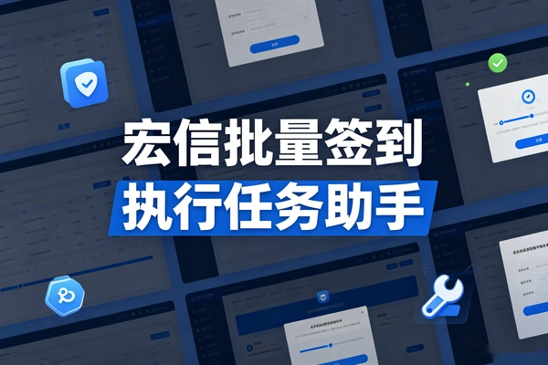 宏信聊天软件批量签到执行任务助手