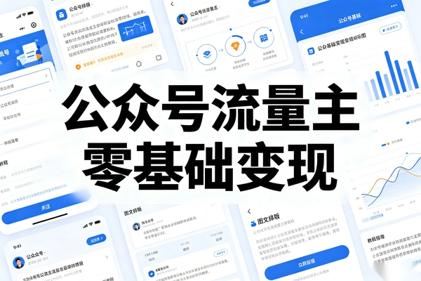 公众号流量主实操零基础快速变现