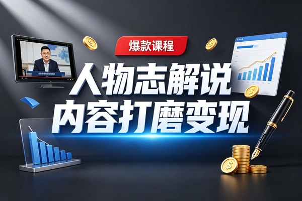 抖音人物志解说教学内容打磨到流量变现