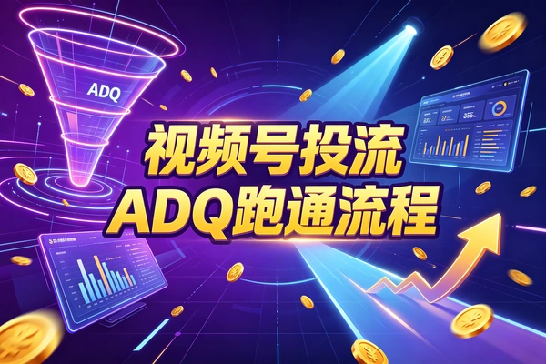 视频号ADQ投流跑通流程