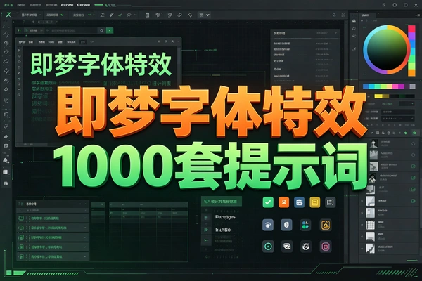 即梦字体字特效1000套AI提示词