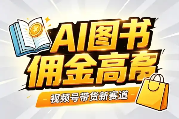 视频号AI图书带货：不露脸不直播，一条视频佣金近九千