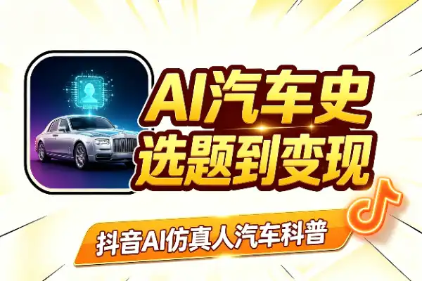 AI仿真人讲汽车史，抖音科普从选题到变现