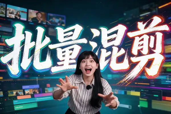 批量混剪教程，AI智能剪辑五步搭好视频库一次配置一直出片