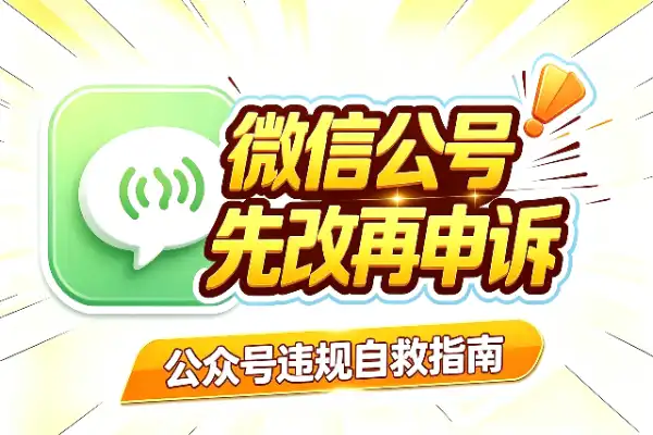 公众号违规后，申诉不如先改邪归正
